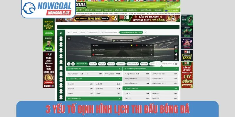 3 yếu tố định hình lịch thi đấu bóng đá